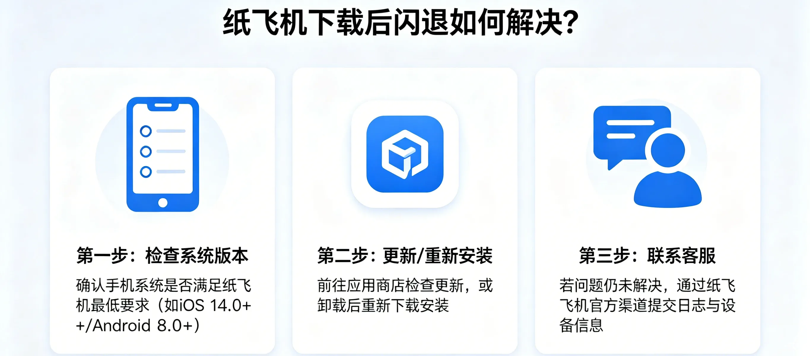 纸飞机下载后闪退如何解决？